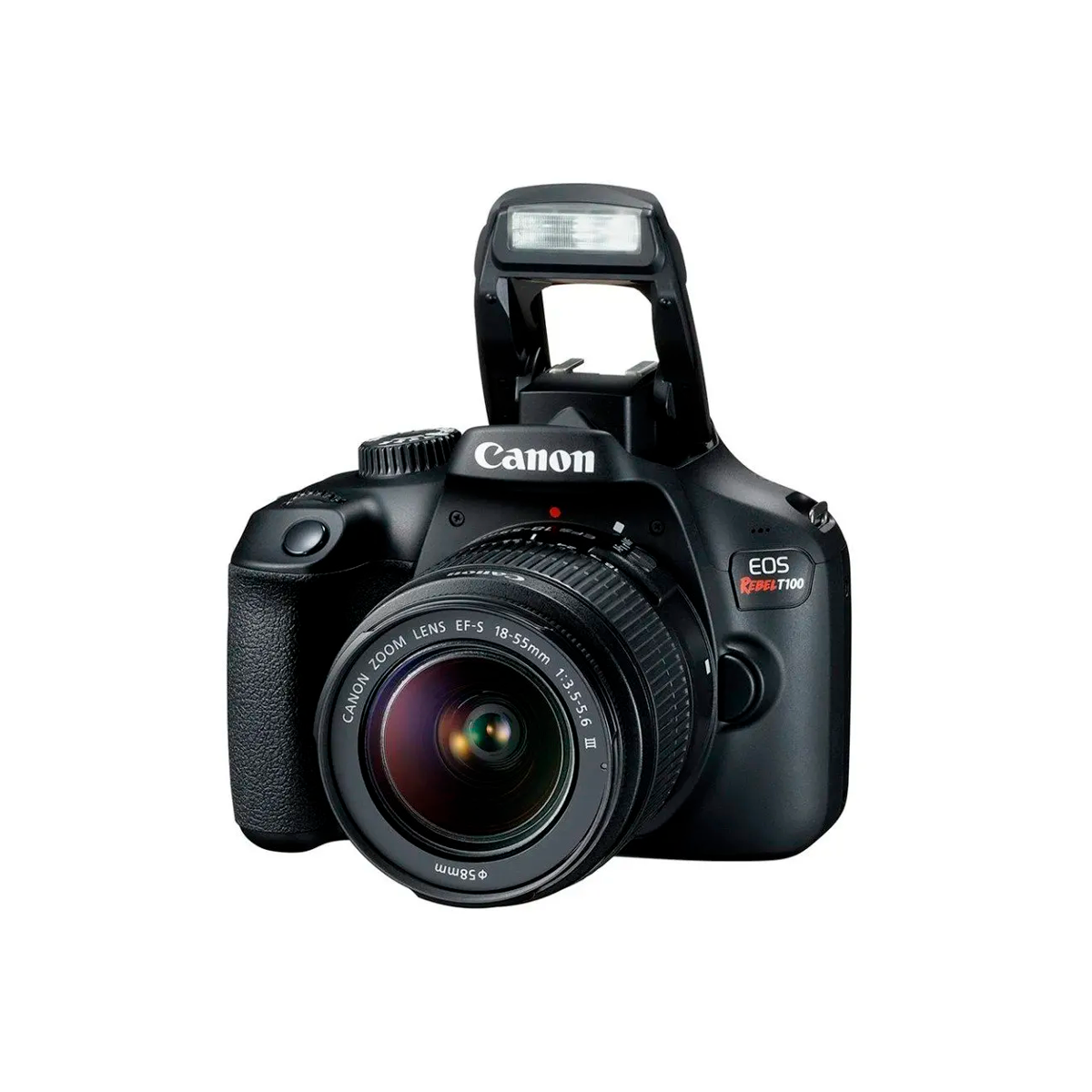Cámara Canon EOS Rebel T100 con lente EF-S 18-55 DCIII