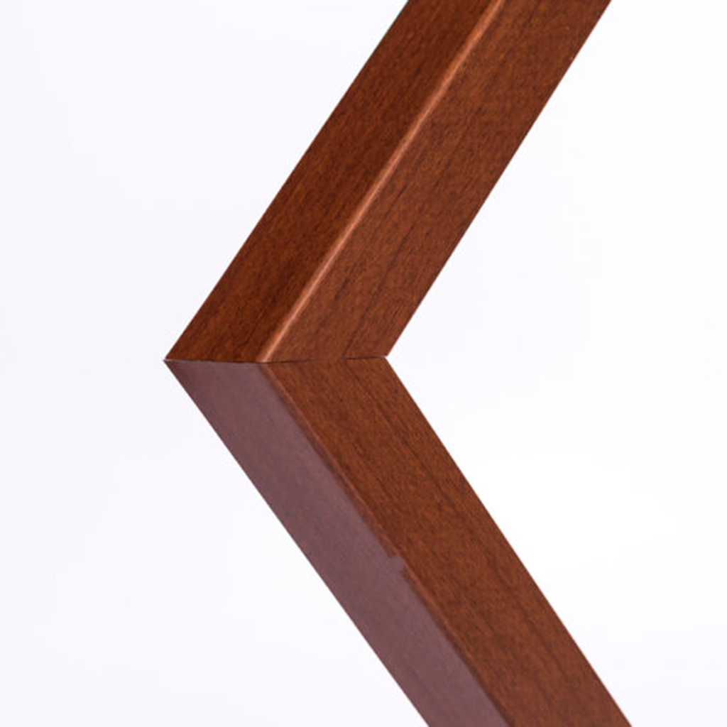 Marco tradicional plano color Nogal