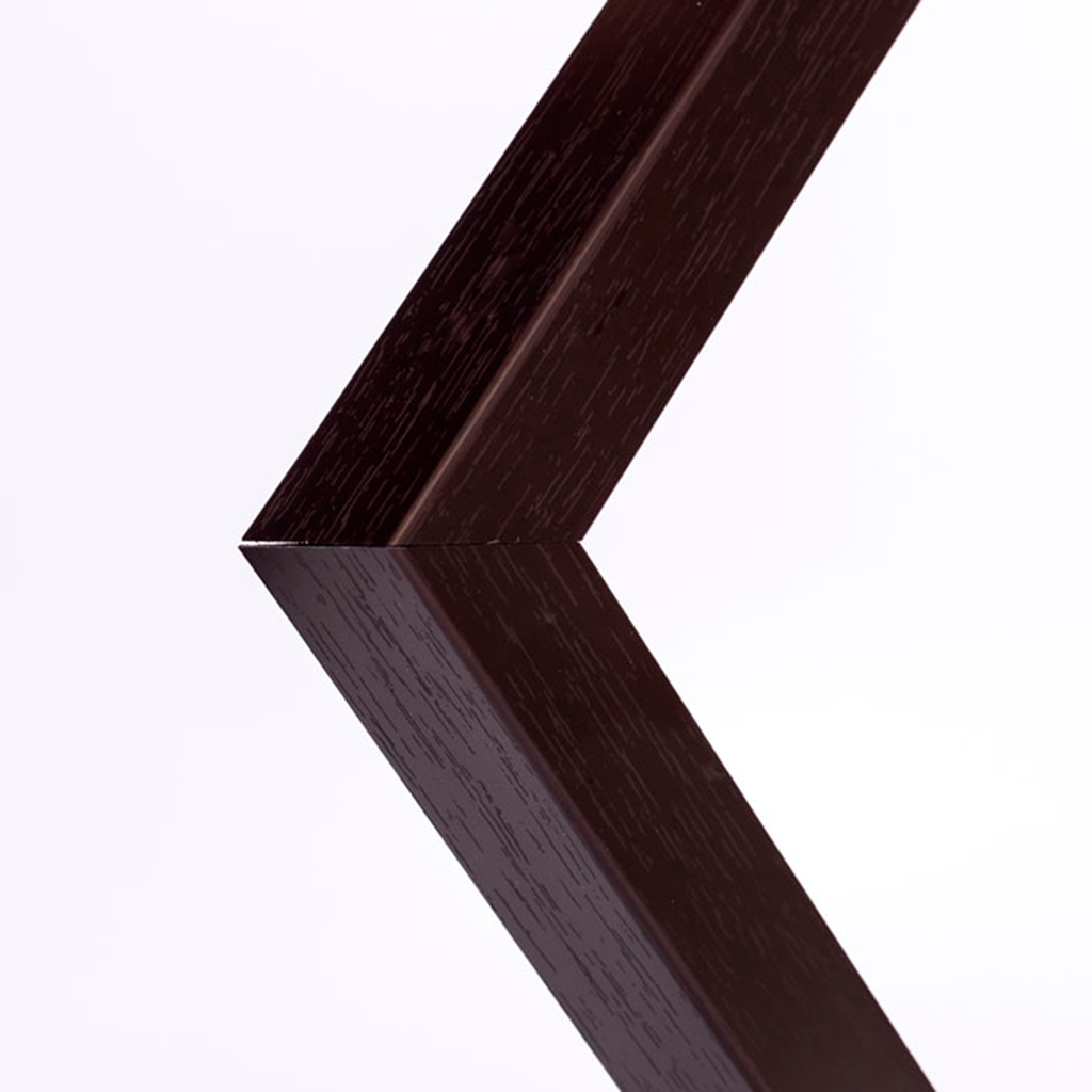 Marco tradicional plano Chocolate con textura