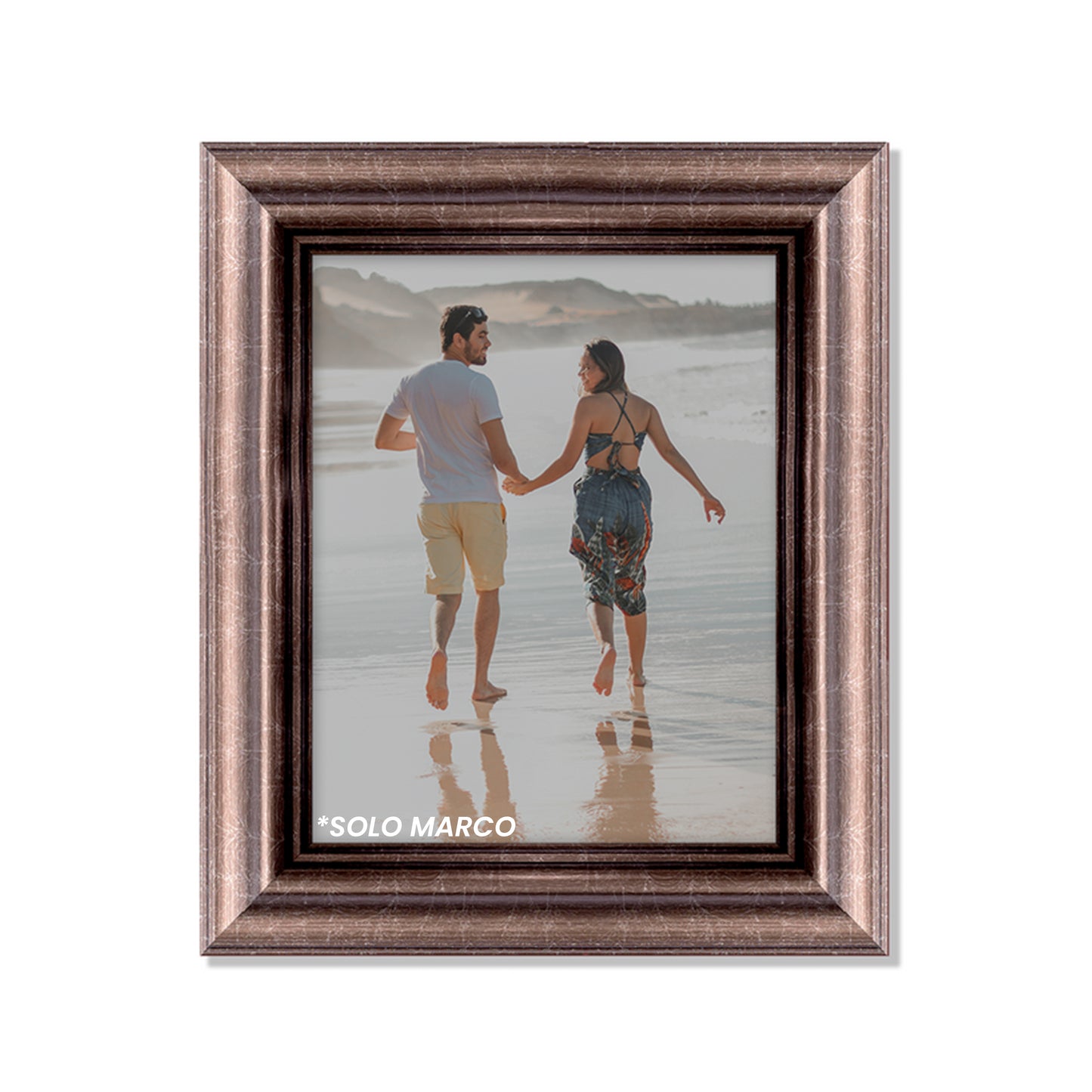 Marco tradicional con relieves color Bronce