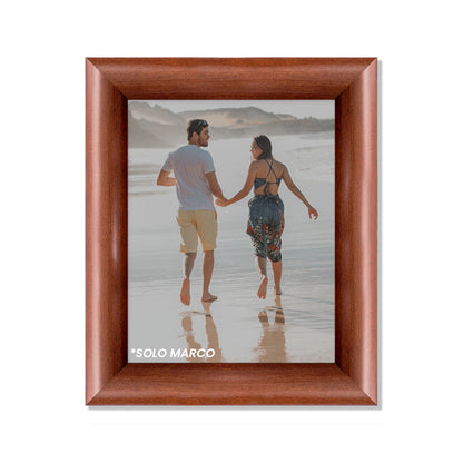 Marco tradicional ancho curvo Nogal