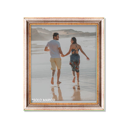 Marco tradicional dorado con plateado