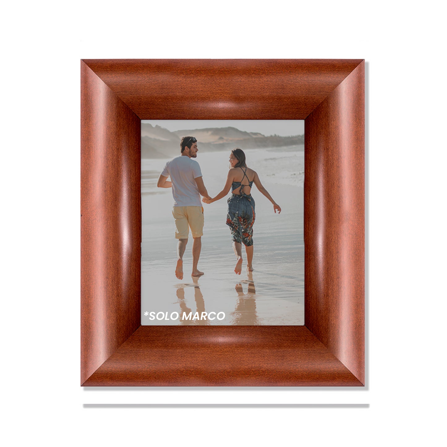 Marco tradicional ultra ancho curvo Nogal