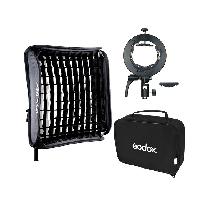 Kit Softbox Handy con Grid 60 x 60 cm con Bracket S2-Type Godox